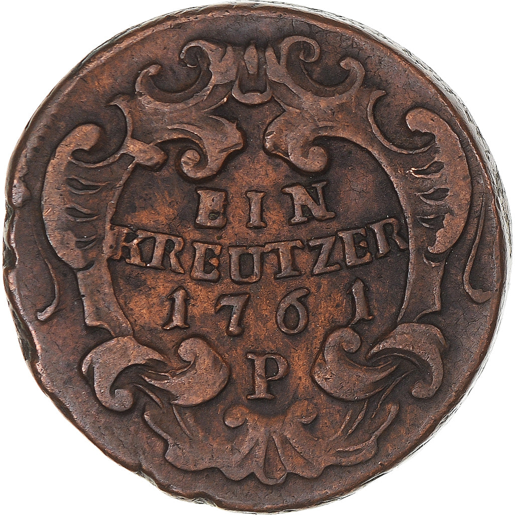 Monnaie, Autriche, Maria Theresa, Kreuzer, 1761, Prague, TB+, Cuivre, KM:1993