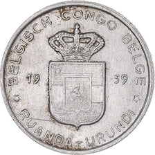 Coin, Belgian Congo, RUANDA-URUNDI, Franc, 1959, EF(40-45), Aluminum, KM:4