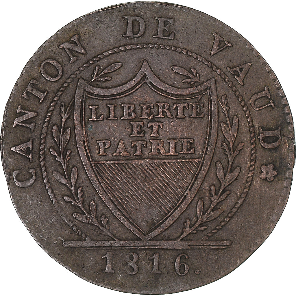 Moneta, CANTONI SVIZZERI, VAUD, Batzen-10 Rappen, 1816, Bern, BB, Biglione, KM:8