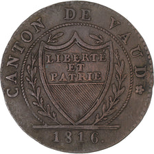 Moneta, CANTONI SVIZZERI, VAUD, Batzen-10 Rappen, 1816, Bern, BB, Biglione, KM:8