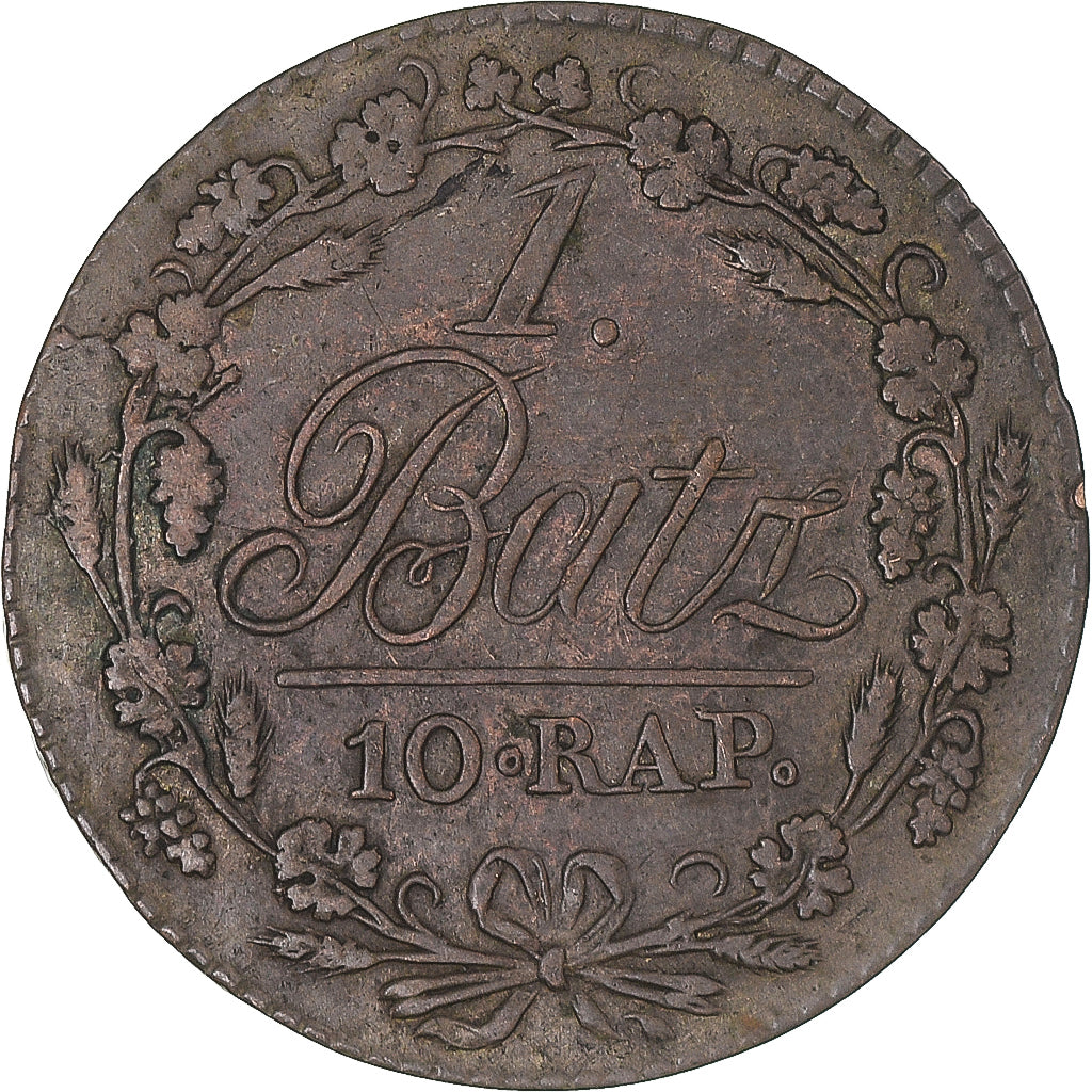 Moneta, CANTONI SVIZZERI, VAUD, Batzen-10 Rappen, 1816, Bern, BB, Biglione, KM:8