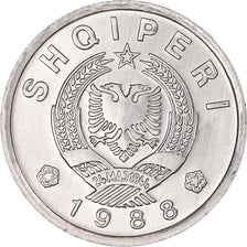 Moneta, Albania, 20 Qindarka, 1988, Rome, MS(63), Aluminium, KM:65