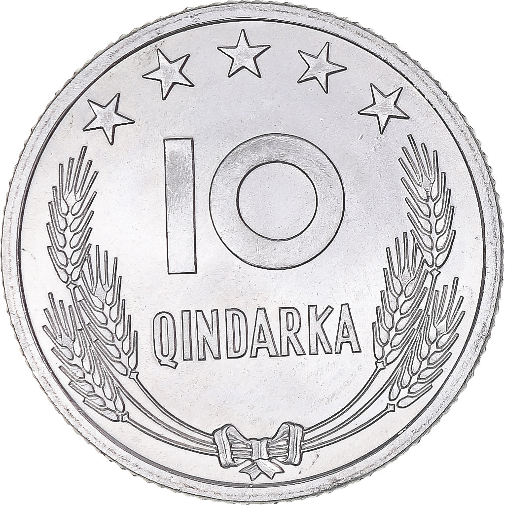Coin, Albania, 10 Qindarka, 1969, MS(63), Aluminum, KM:45