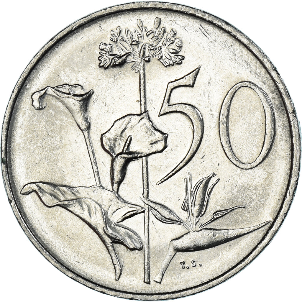 Monnaie, Afrique du Sud, 50 Cents, 1983