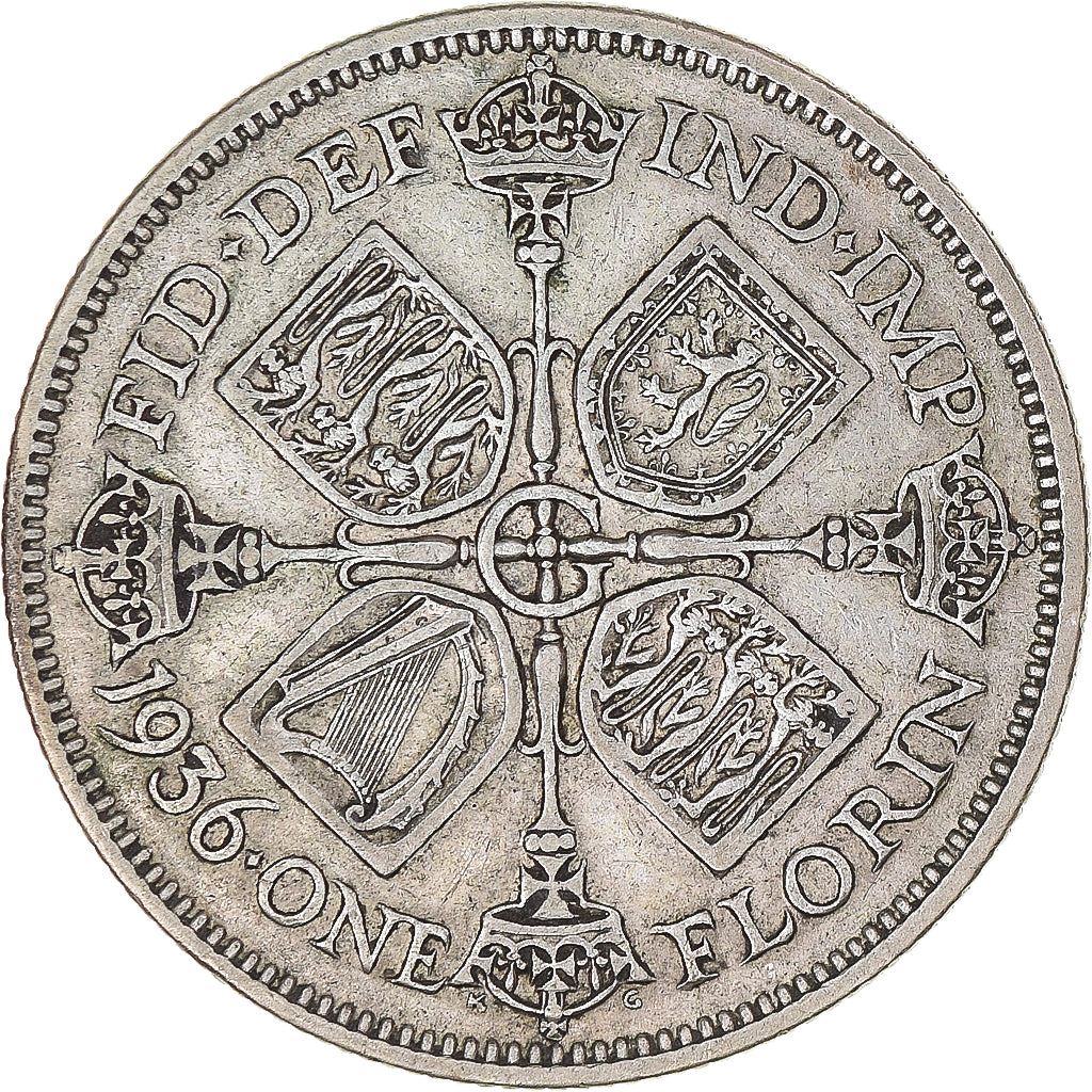 Coin, Great Britain, George V, Florin, 1936, British Royal Mint, EF(40-45)