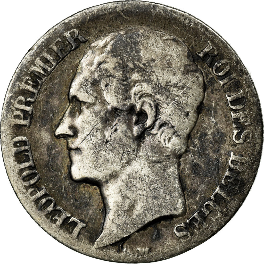 Coin, Belgium, Leopold I, 20 Centimes, 1853, VF(20-25), Silver, KM:19