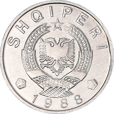Coin, Albania, 5 Qindarka, 1988, AU(55-58), Aluminum, KM:71