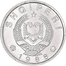 Moneta, Albania, 10 Qindarka, 1988, Rome, MS(65-70), Aluminium, KM:60