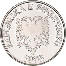 Moneda, Albania, 5 Lekë, 1995, Rome, SC, Níquel chapado en acero, KM:76