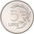 Coin, Albania, 5 Lekë, 1995, Rome, MS(63), Nickel plated steel, KM:76