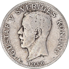 Monnaie, Suède, Gustaf V, Krona, 1916, TTB, Argent, KM:786.1