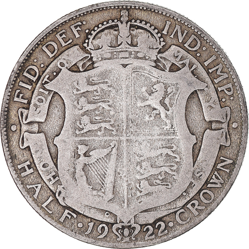 Coin, Great Britain, George V, 1/2 Crown, 1922, British Royal Mint, VF(30-35)