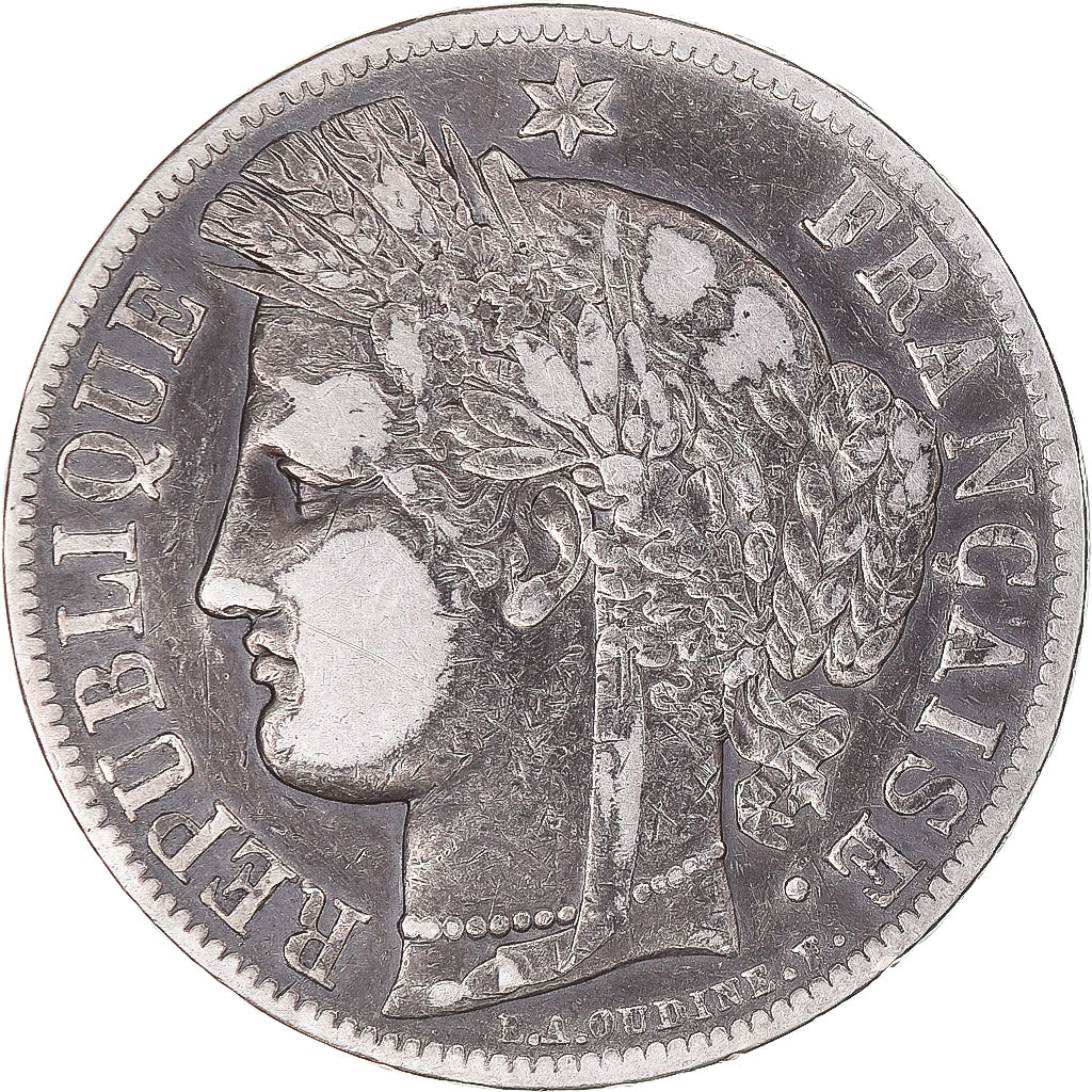 Coin, France, Cérès, 5 Francs, 1851, Paris, VF(30-35), Silver, KM:761.1