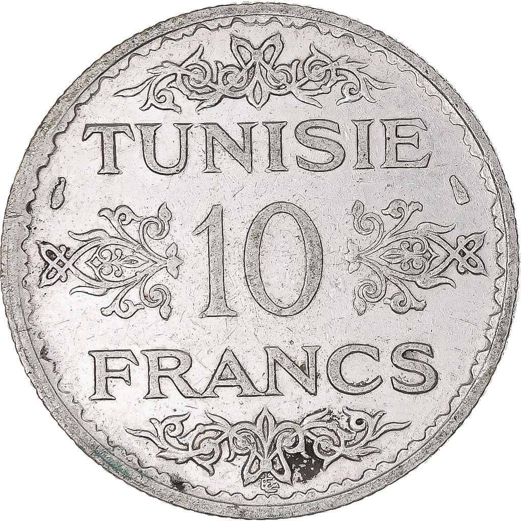 Monnaie, Tunisie, Ahmad Pasha Bey, 10 Francs, 1934, Paris, TTB, Argent, KM:262