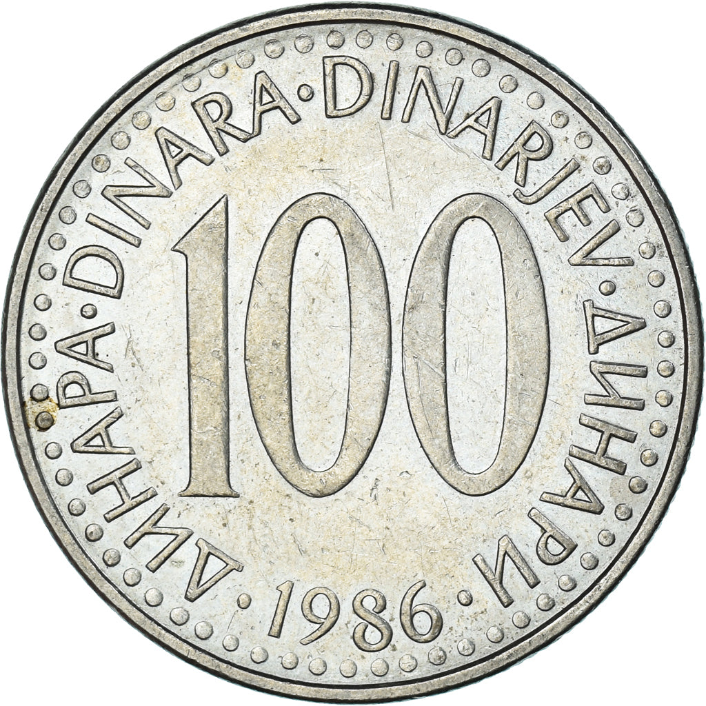 Munten, Joegoslaviëe, 100 Dinara, 1986