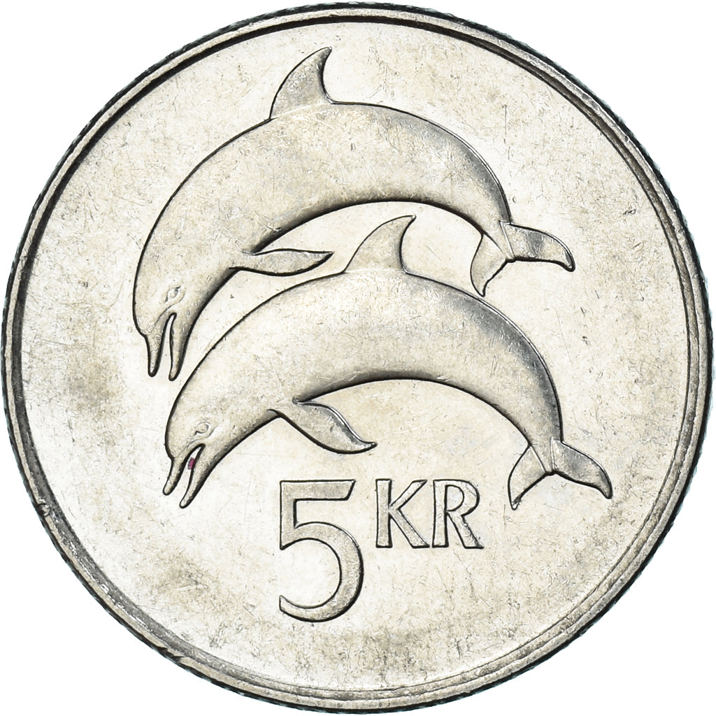 Coin, Iceland, 5 Kronur, 1996