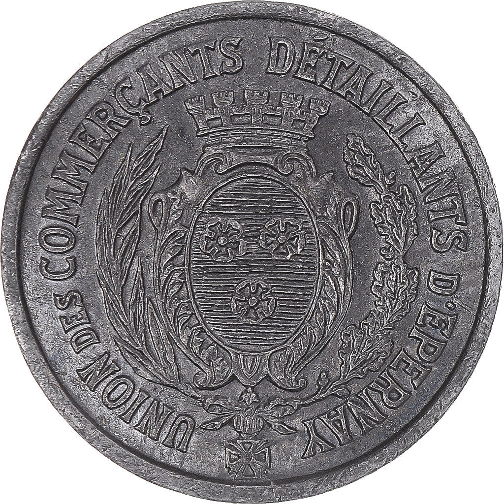 Coin, France, Union des Commerçants Détaillants., 25 Centimes, 1922, Epernay