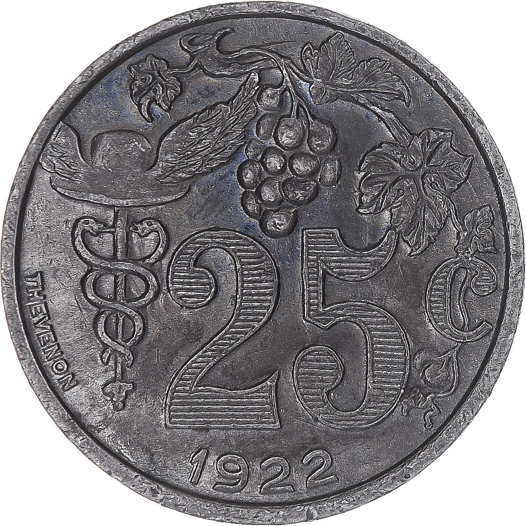 Coin, France, Union des Commerçants Détaillants., 25 Centimes, 1922, Epernay