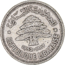 Coin, Lebanon, 50 Piastres, 1952, Utrecht, EF(40-45), Silver, KM:17