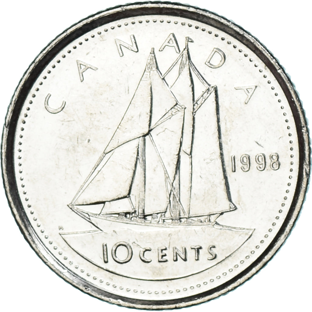 Coin, Canada, 10 Cents, 1998
