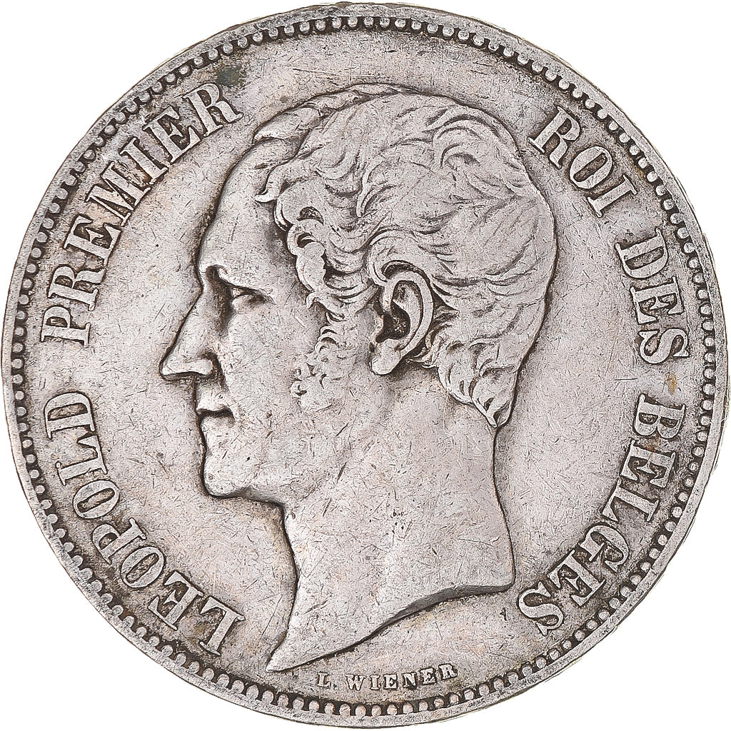Coin, Belgium, Leopold I, 5 Francs, 1852, EF(40-45), Silver, KM:17
