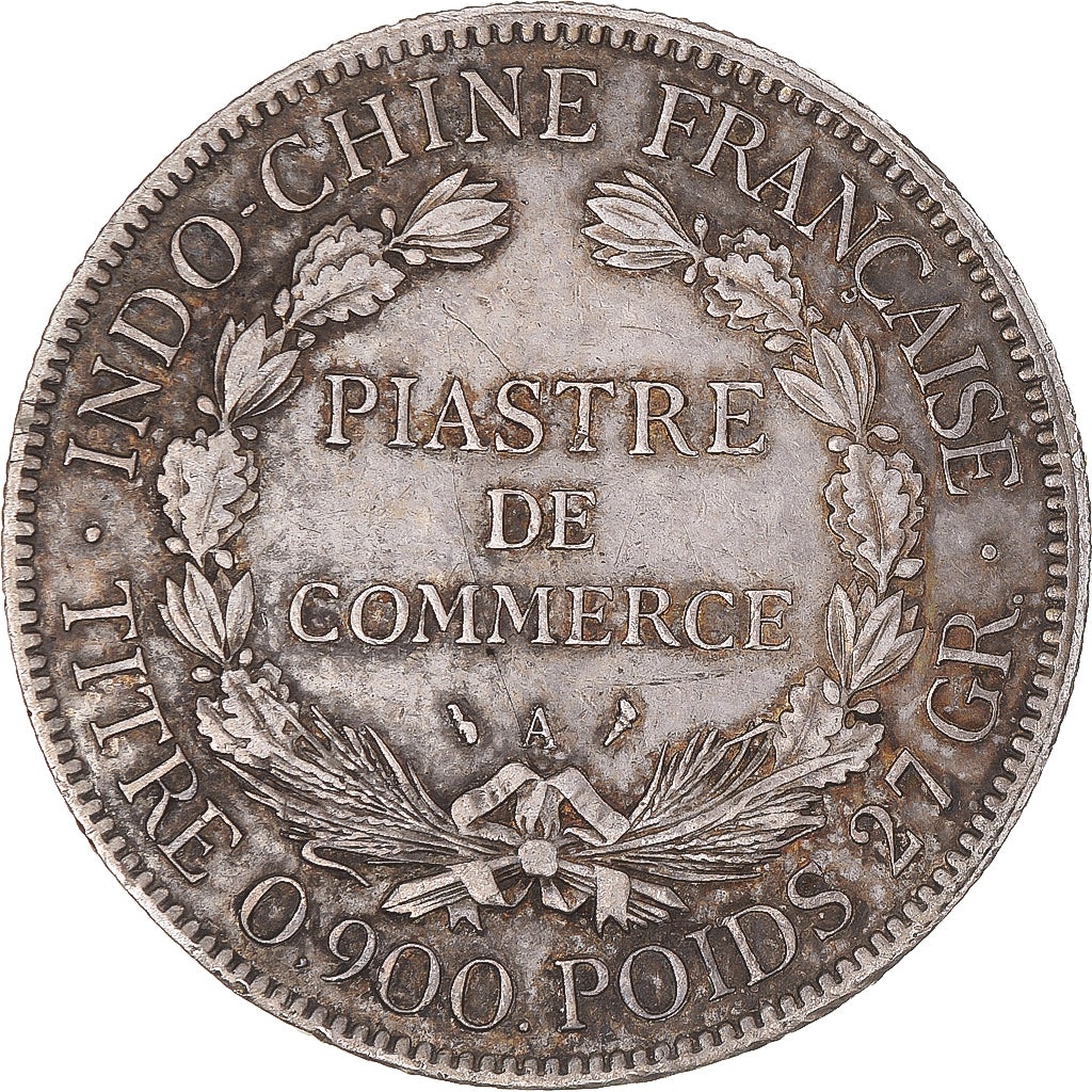 Coin, FRENCH INDO-CHINA, Piastre, 1908, Paris, EF(40-45), Silver, KM:5a.1