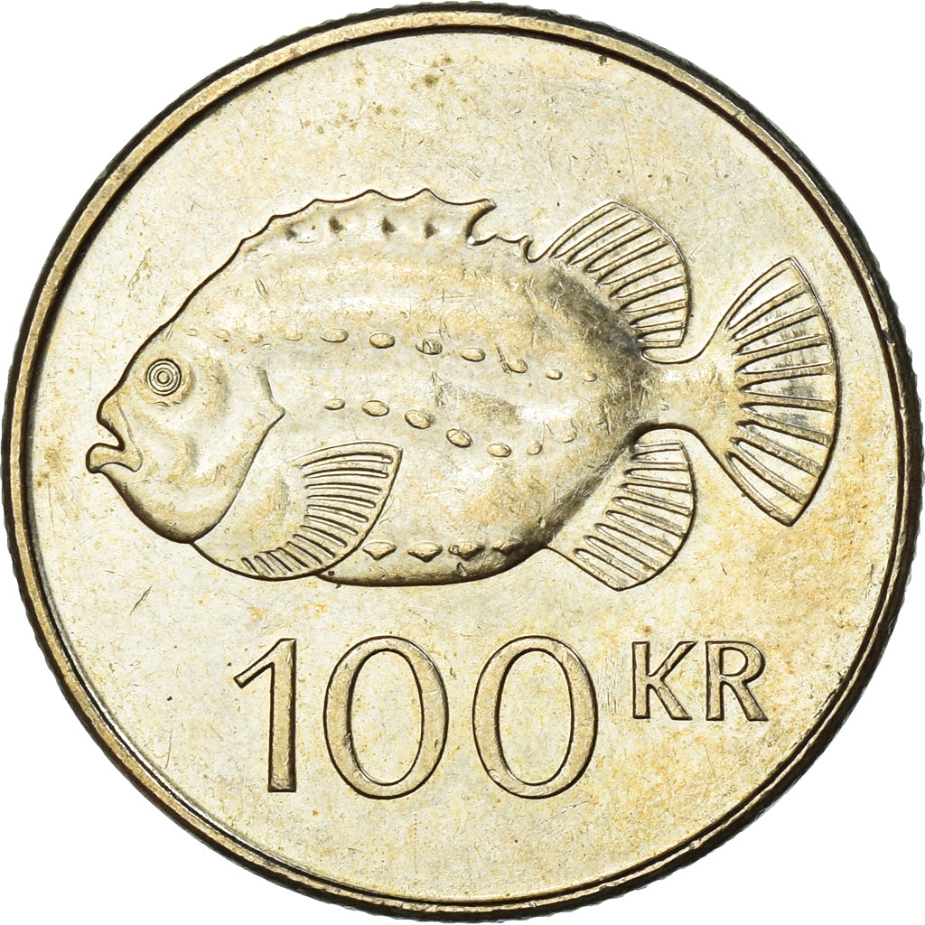 Moneta, Islanda, 100 Kronur, 2001