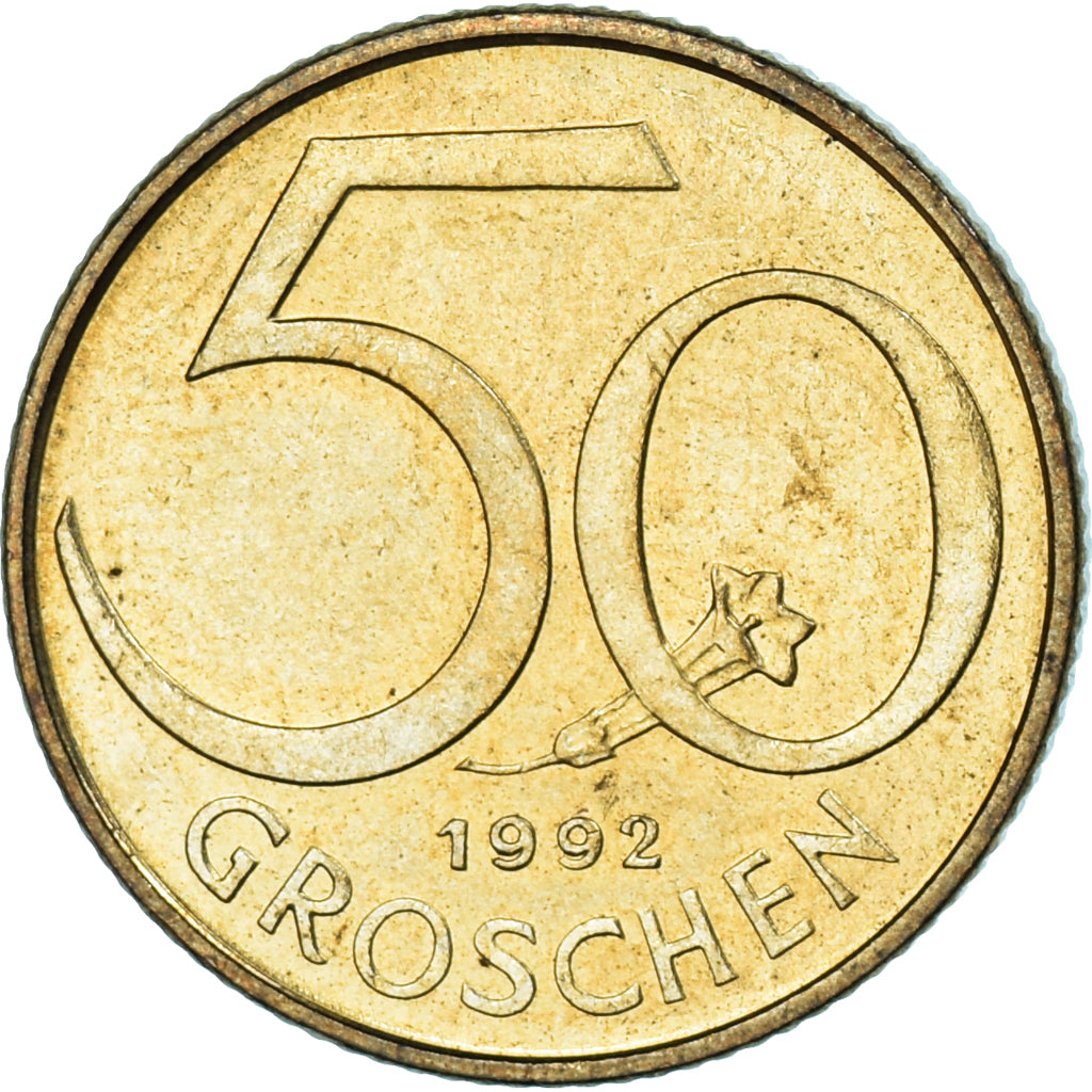 Coin, Austria, 50 Groschen, 1992