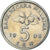 Monnaie, Malaysie, 5 Sen, 1996