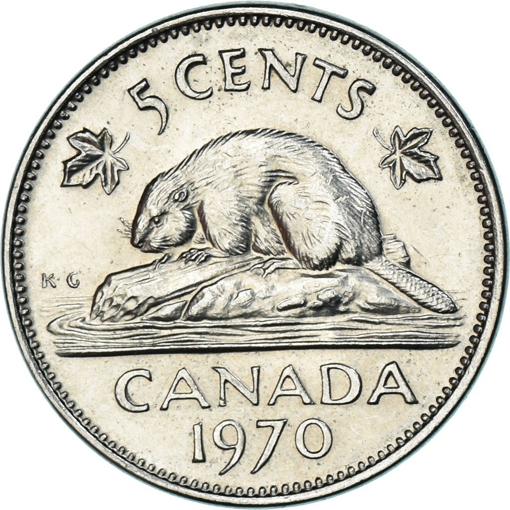 Moneta, Canada, 5 Cents, 1970