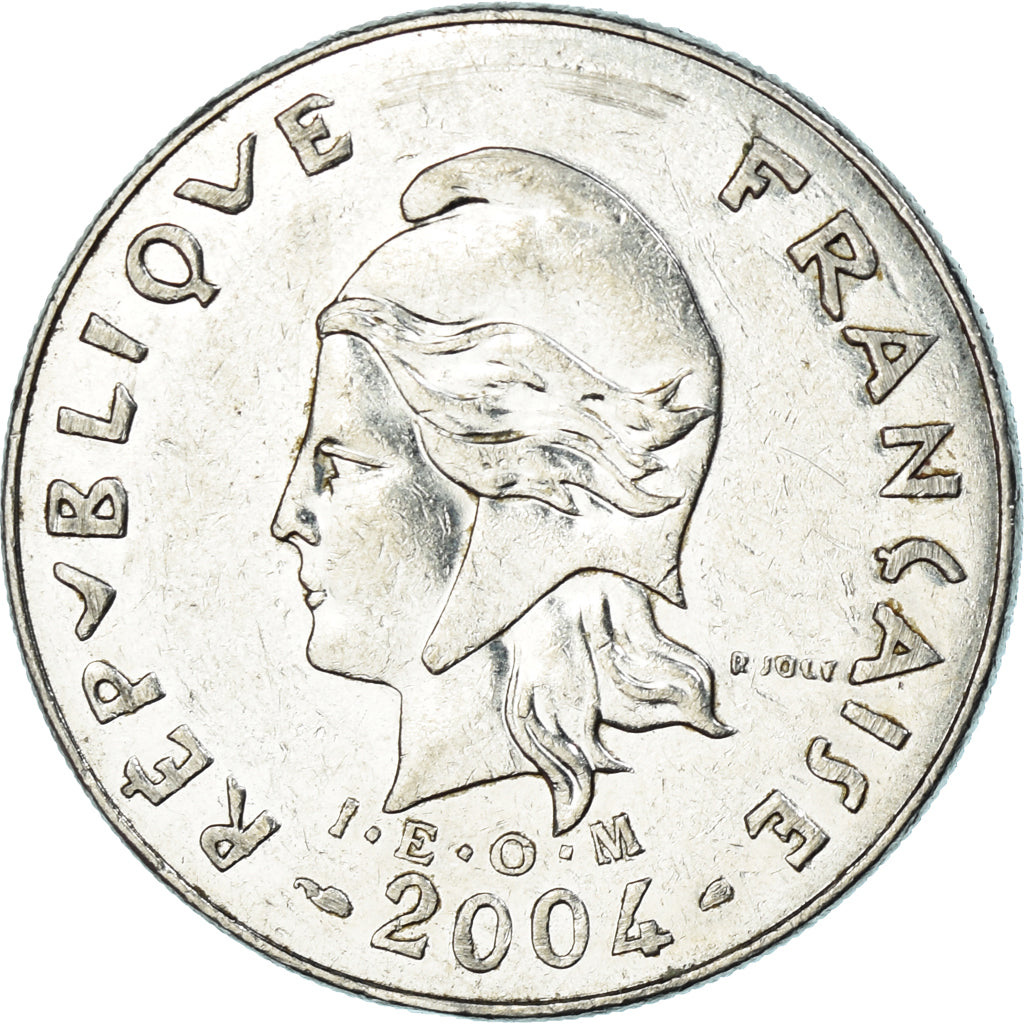 Moneta, Nuova Caledonia, 20 Francs, 2004
