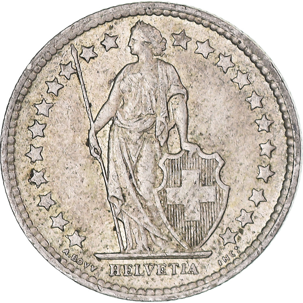 Coin, Switzerland, 1/2 Franc, 1961, Bern, AU(55-58), Silver, KM:23