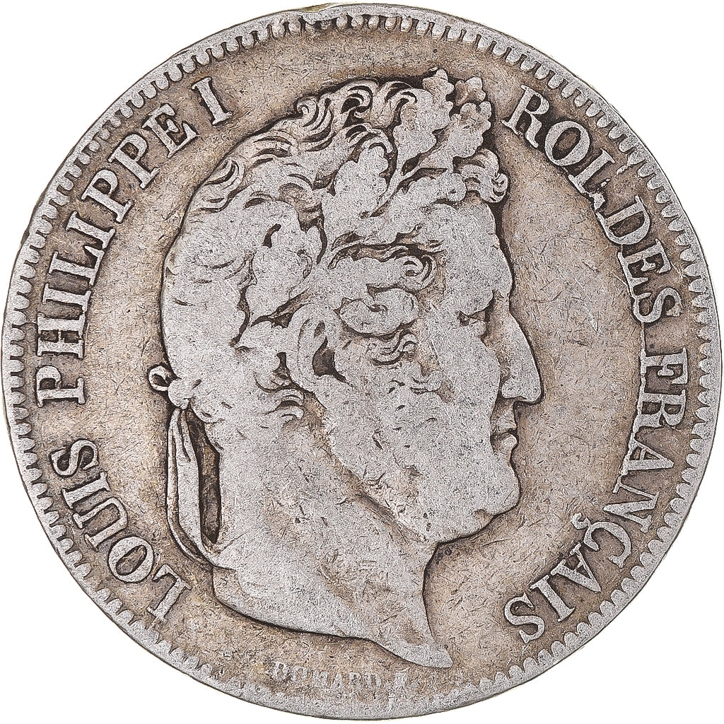 Coin, France, Louis-Philippe, 5 Francs, 1832, Lyon, VF(30-35), Silver, KM:749.4