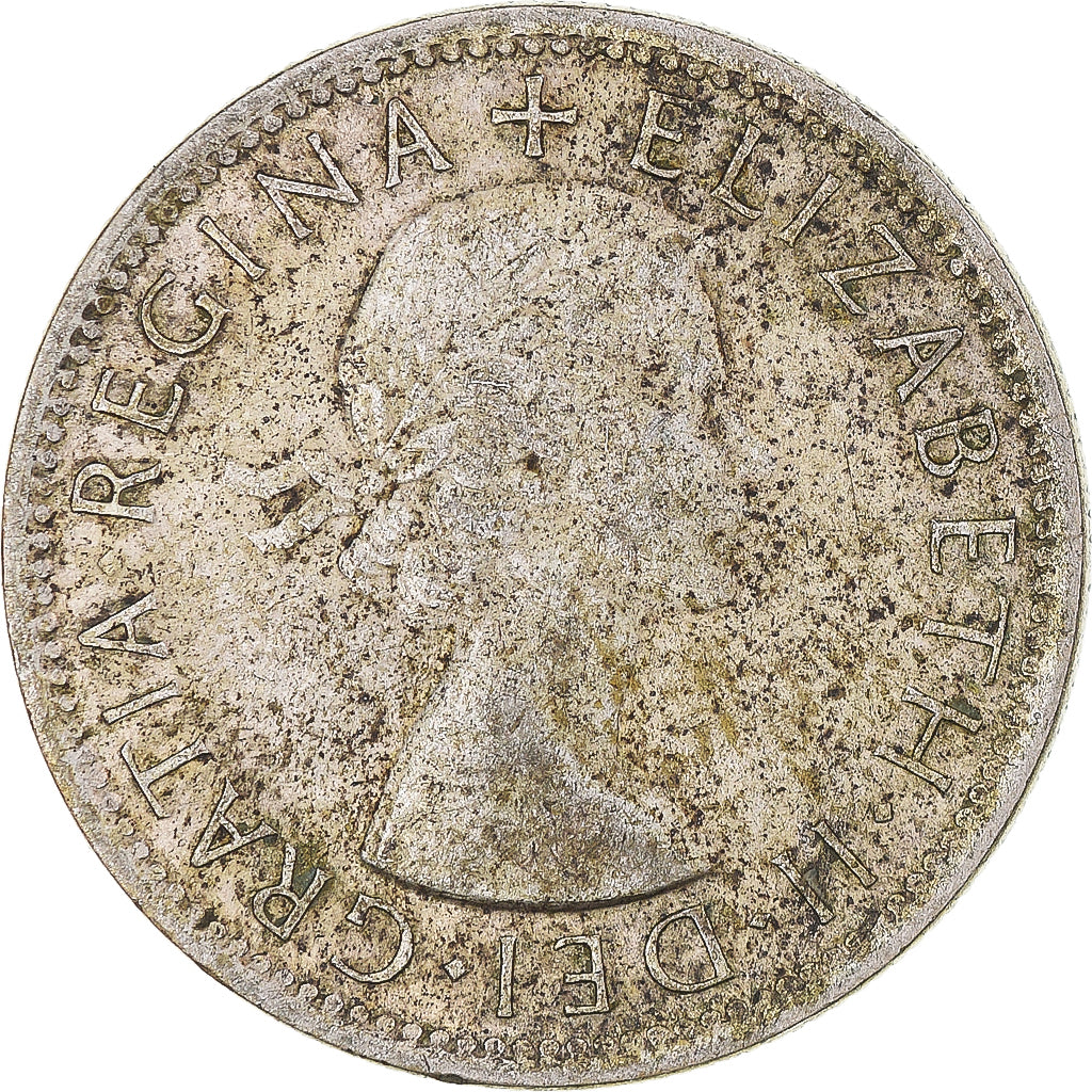 Coin, Australia, Elizabeth II, Florin, 1953, Melbourne, EF(40-45), Silver, KM:54