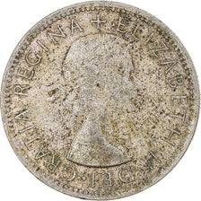 Coin, Australia, Elizabeth II, Florin, 1953, Melbourne, EF(40-45), Silver, KM:54