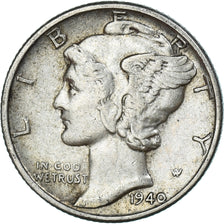 Monnaie, États-Unis, Dime, 1940