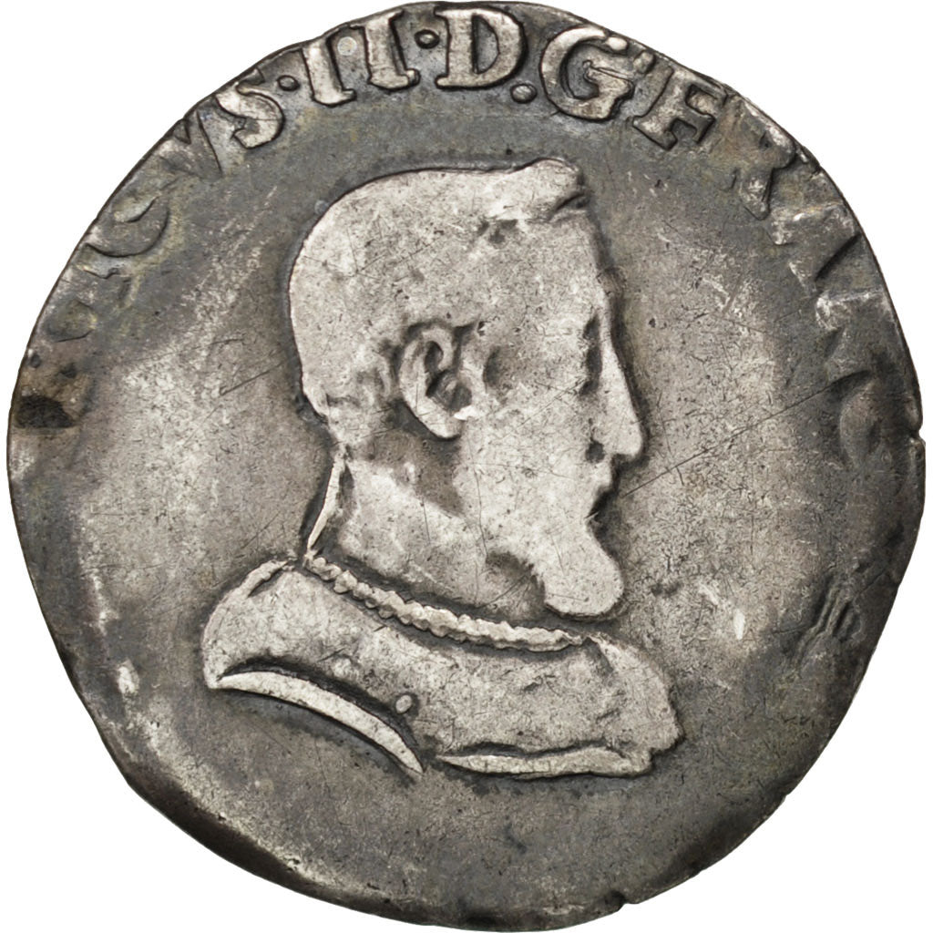Francia, 1/2 Teston, 1560, Lyons, B, Argento, Sombart:4560