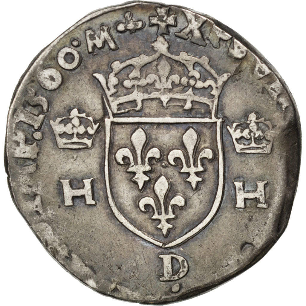 Francia, 1/2 Teston, 1560, Lyons, B, Argento, Sombart:4560