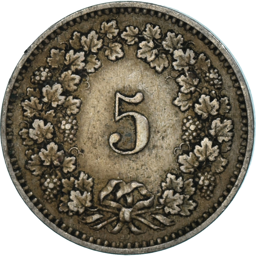 Monnaie, Suisse, 5 Rappen, 1883