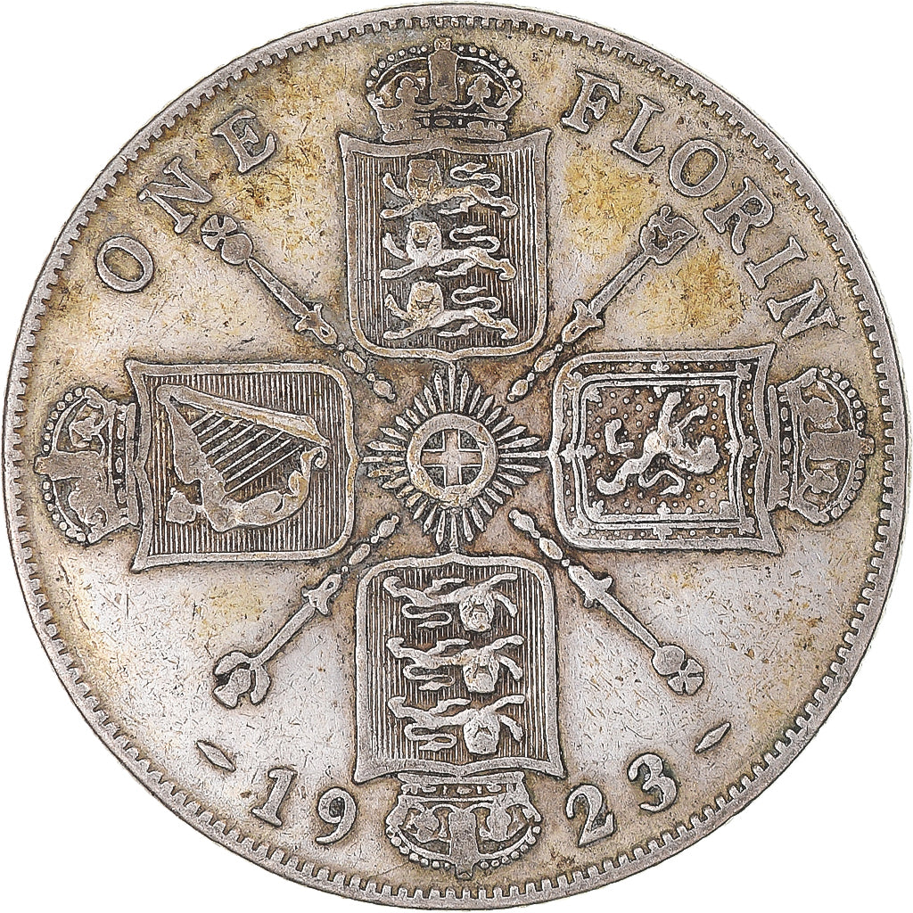 Coin, Great Britain, George V, Florin, 1923, British Royal Mint, VF(20-25)