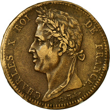 Coin, FRENCH COLONIES, Charles X, 10 Centimes, 1827, La Rochelle, EF(40-45)