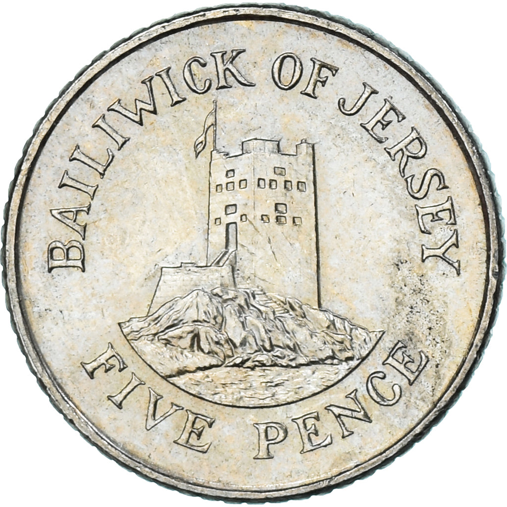 Moneda, Jersey, 5 Pence, 2002