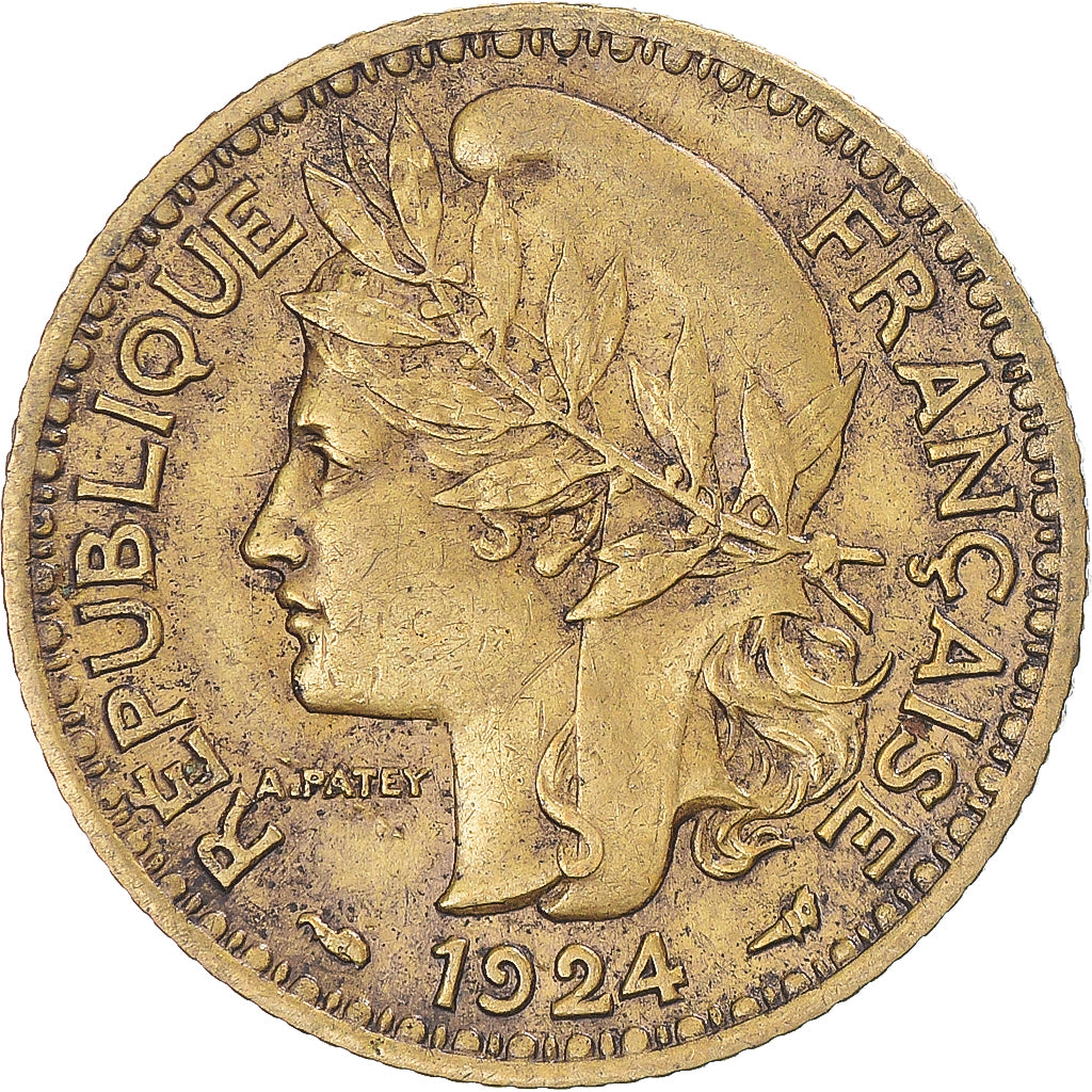 Coin, Cameroon, Franc, 1924, Paris, EF(40-45), Aluminum-Bronze, KM:2