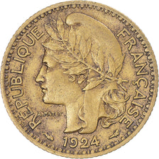 Coin, Cameroon, Franc, 1924, Paris, EF(40-45), Aluminum-Bronze, KM:2