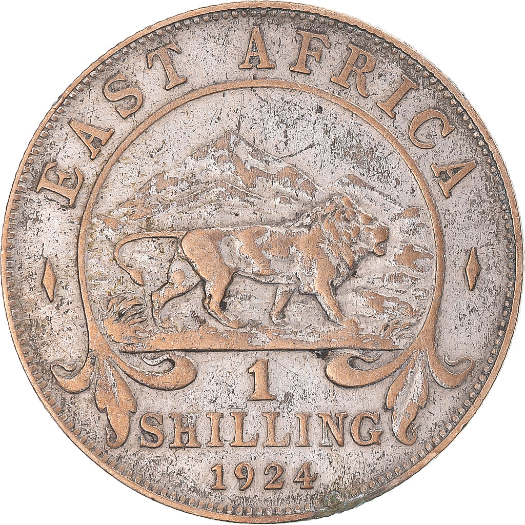 Coin, EAST AFRICA, George V, Shilling, 1924, VF(30-35), Silver, KM:21