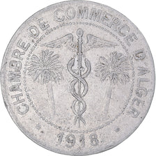 Coin, Algeria, Chambre de commerce, 10 Centimes, 1918, Alger, VF(30-35)