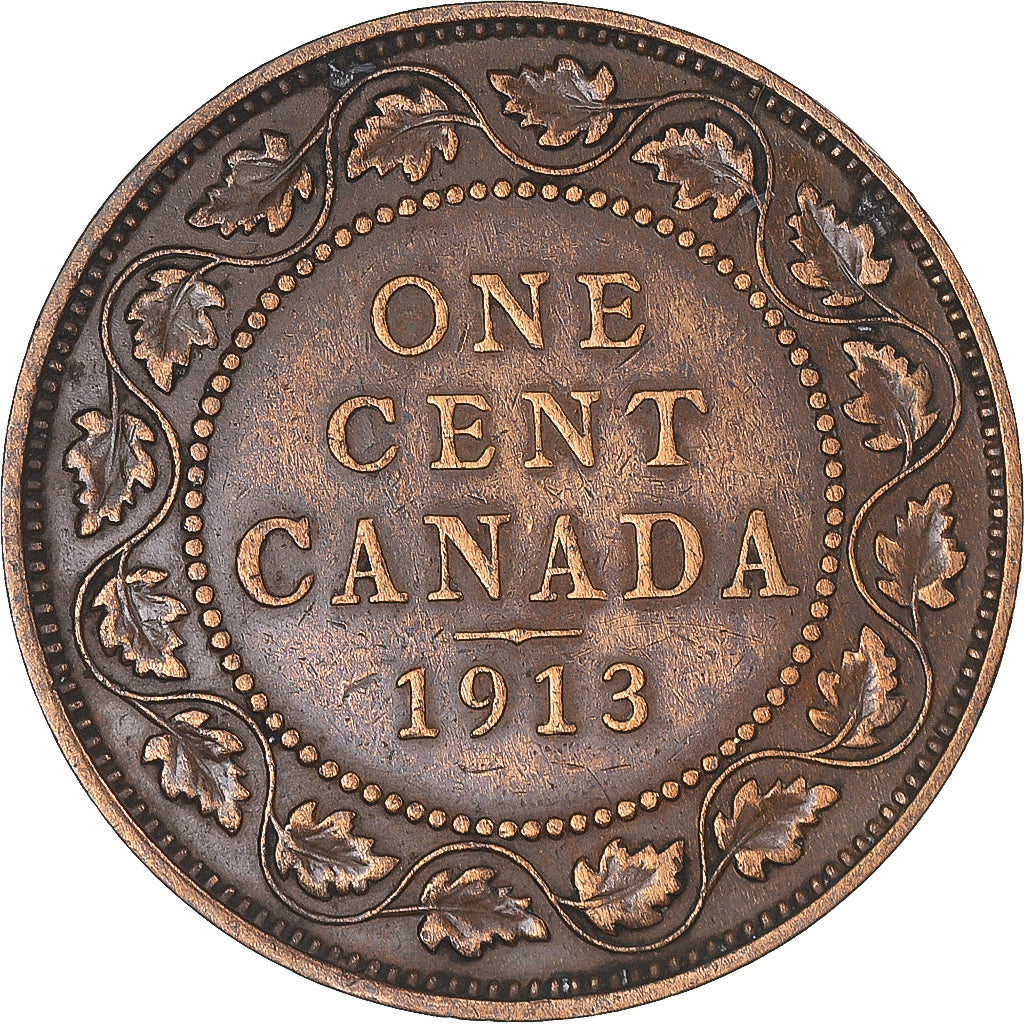 Coin, Canada, George V, Cent, 1913, Royal Canadian Mint, Ottawa, EF(40-45)
