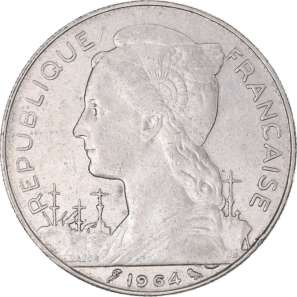 Coin, Réunion, 100 Francs, 1964, Paris, EF(40-45), Nickel, KM:13