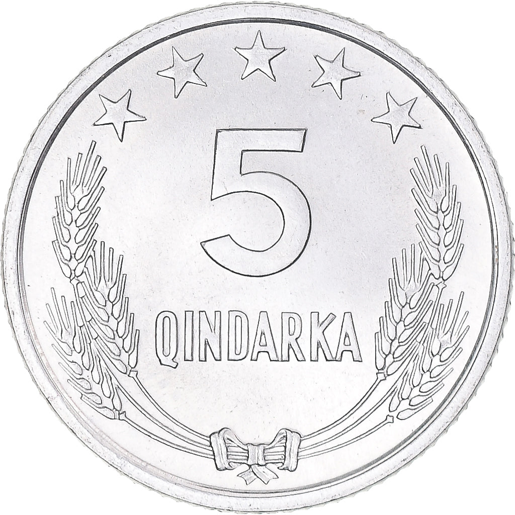 Coin, Albania, 5 Qindarka, 1969, Rome, MS(63), Aluminum, KM:44