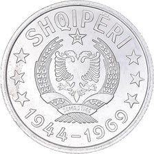 Monnaie, Albanie, 20 Qindarka, 1969, SPL, Aluminium, KM:46